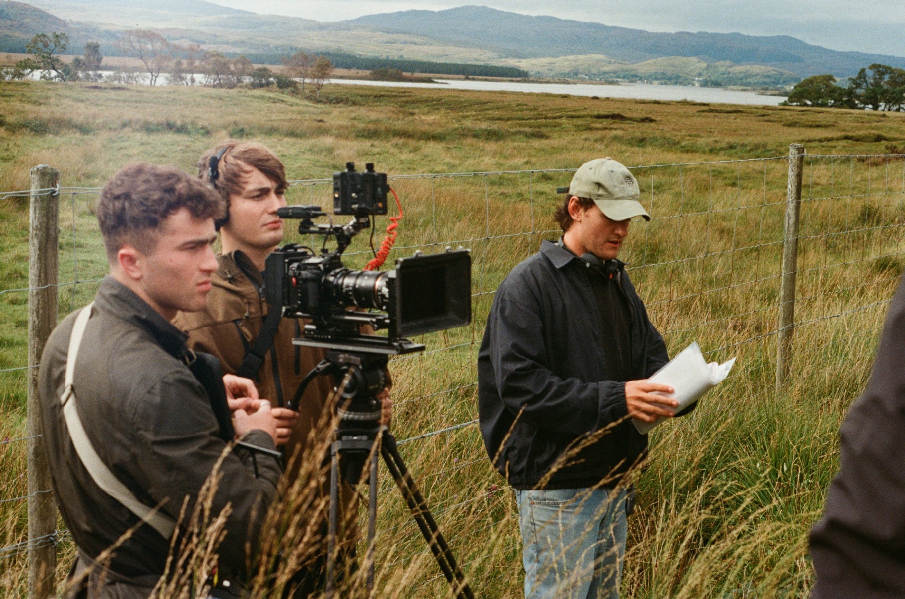 Behind the scenes — camera crew on location in the Highlands
