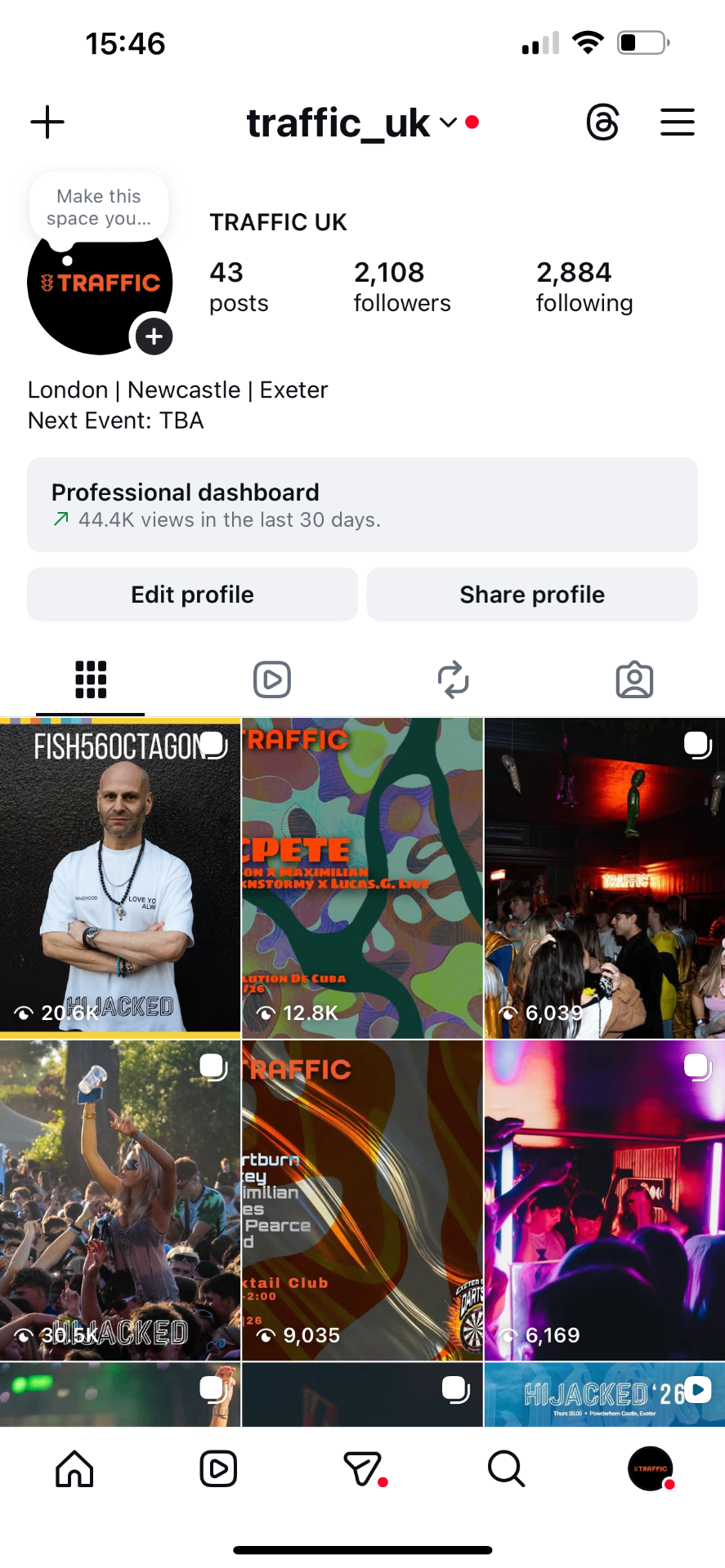 TrafficUK Instagram profile